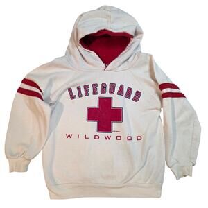 Vintage Kids 6/8 Made in USA Lifeguard Wildwood Hooded Sweatshirt Hoodie